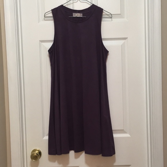 Pink Republic Dresses & Skirts - Suede-like purple trapeze dress